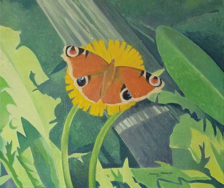 1neitoperho.JPG - Neitoperhon kesäriemua, 42x50, 2012