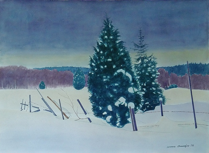 katajat.JPG - Katajat 43x58, 1990