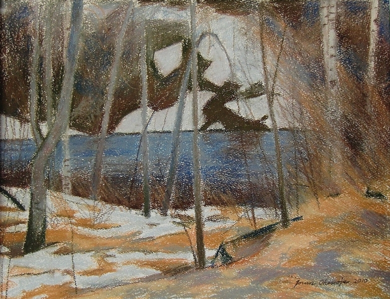 rantamaisema.jpg - Rantamaisema 32 x 42 , pastelli 2010Hinta 900